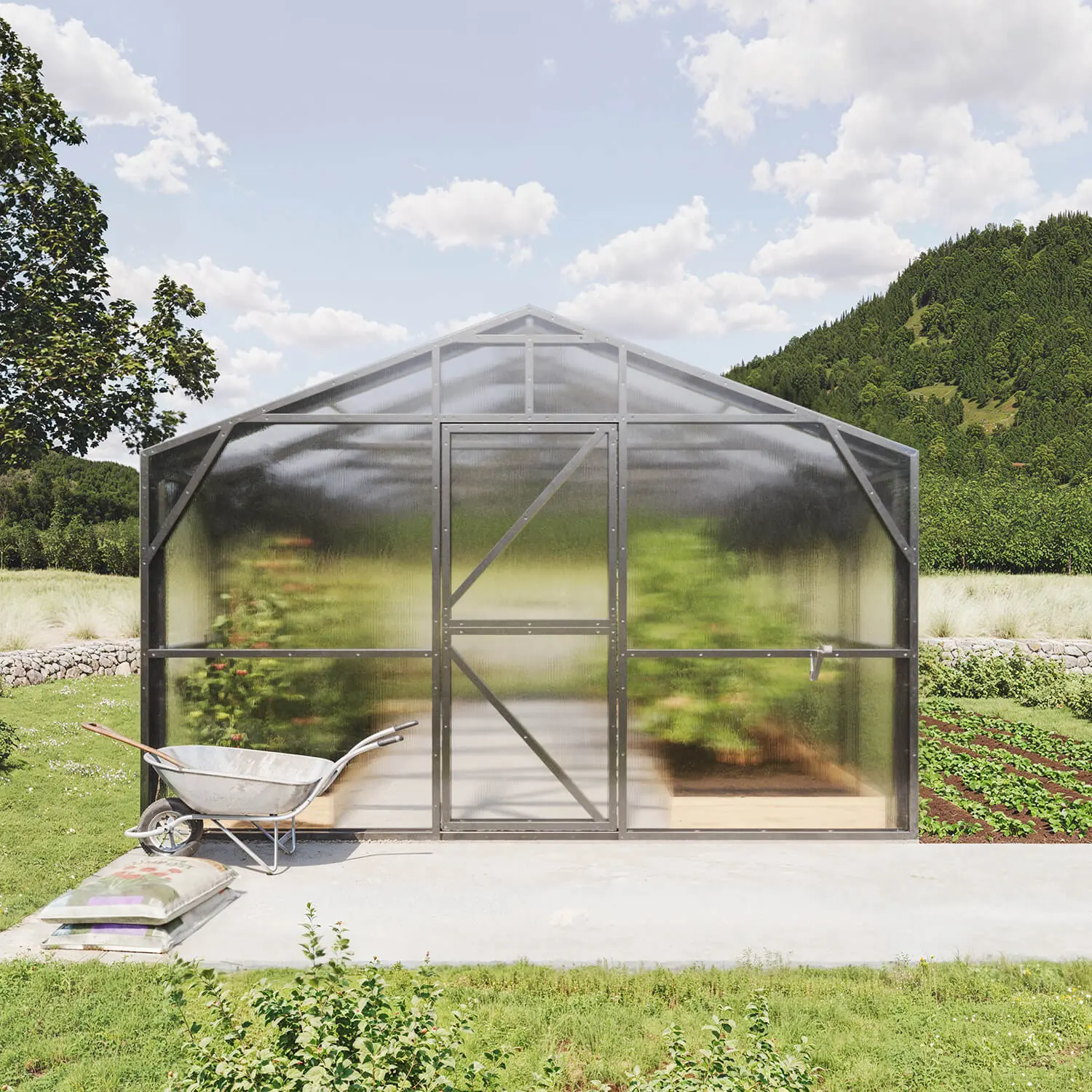 Stormsikkert drivhus MAKAN 400 (16-80m²) - Billede 2