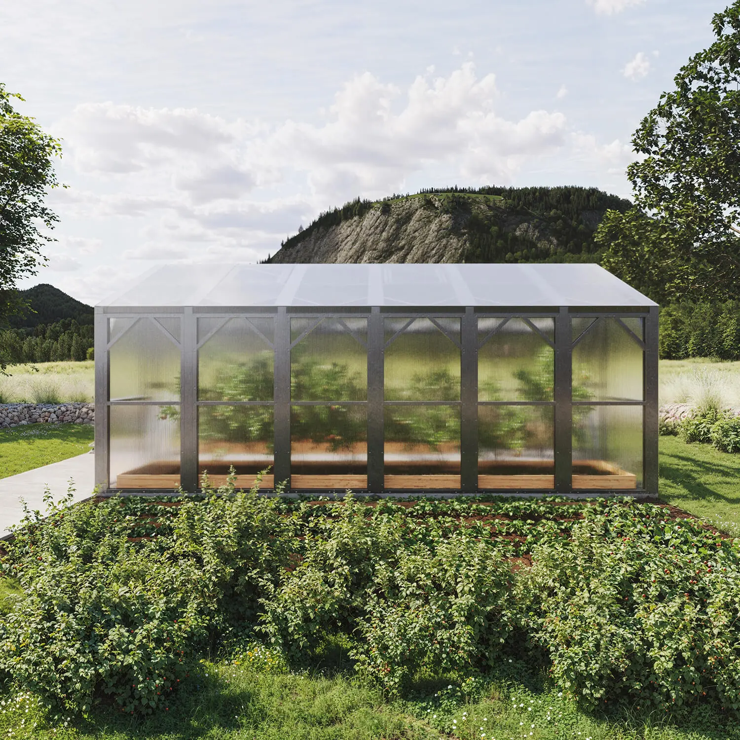 Stormsikkert drivhus MAKAN 400 (16-80m²) - Billede 3