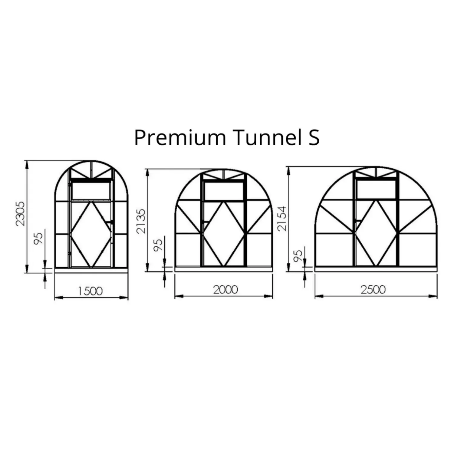 Drivhus Premium Tunnel S (6-30m²) - Billede 5