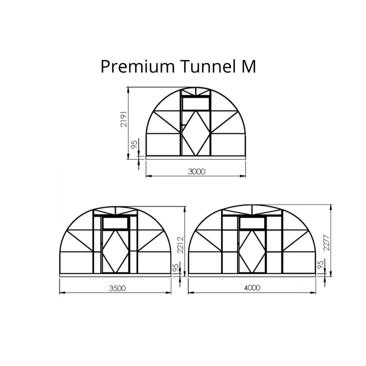 Drivhus Premium Tunnel M (12-64m²) - Billede 5