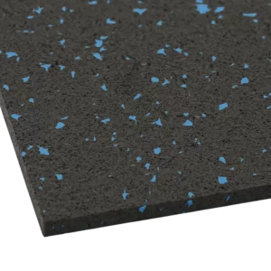 Fallunderlag gummiflis til lekeplass - svart, 15 mm (1x1 m)