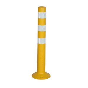 Fleksibel sperrestolpe med refleksstriper – 755 mm, gul