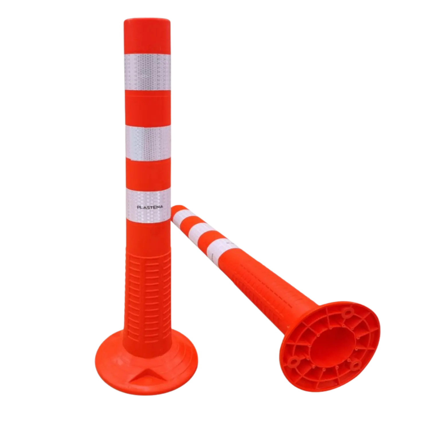 Fleksibel sperrestolpe med refleksstriper – 755 mm, oransje - Image 2