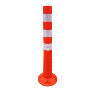 Fleksibel sperrestolpe med refleksstriper – 755 mm, oransje
