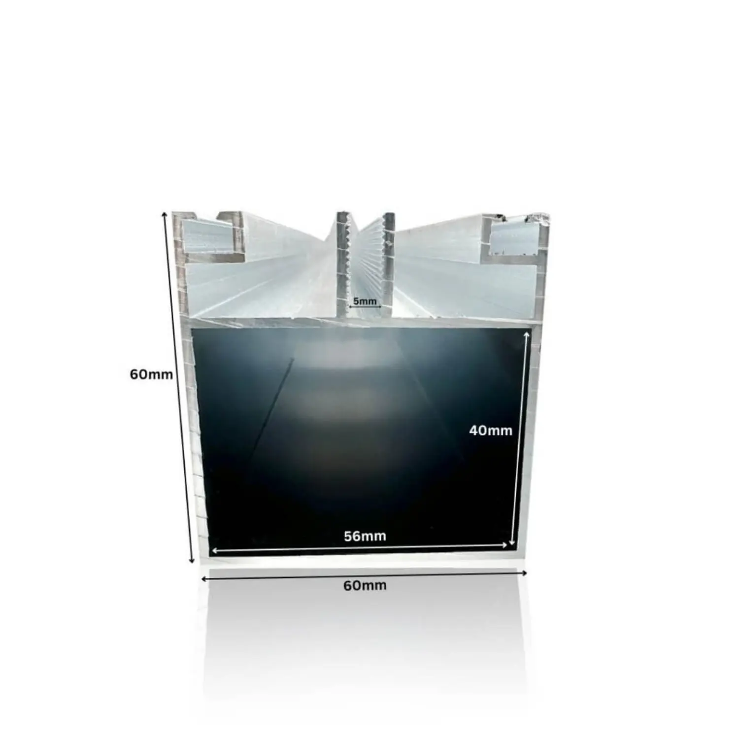 Aluminium basisprofil - sølv - Billede 3