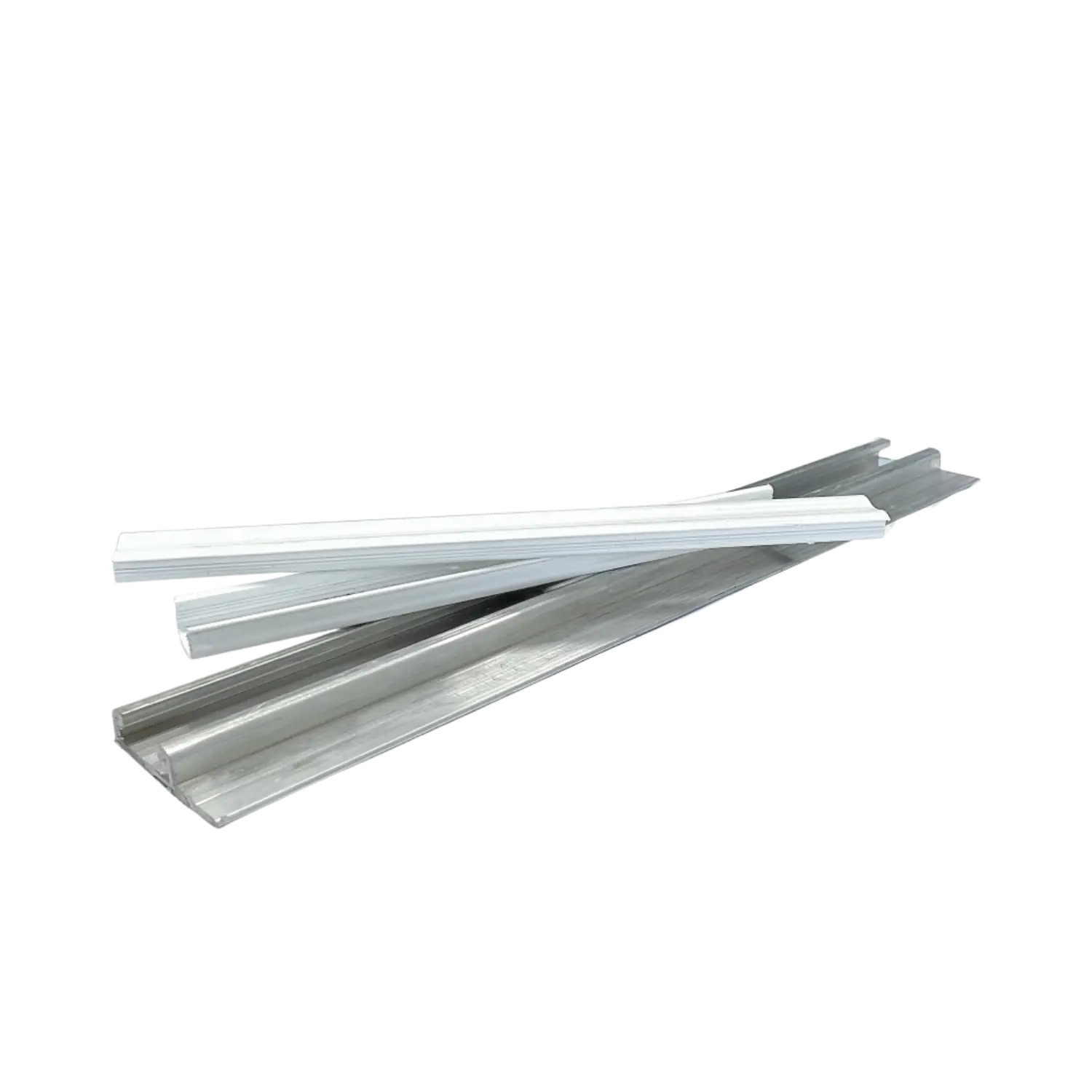 Aluminium klemmeprofil enkel - for plastfilm, sølv - Billede 3