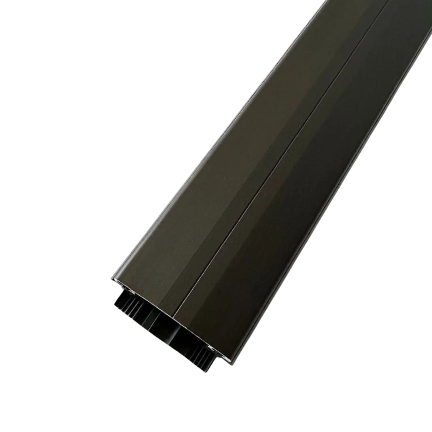 Aluminium klemmeprofil - anodiseret, med gummipakninger, brun - Billede 2