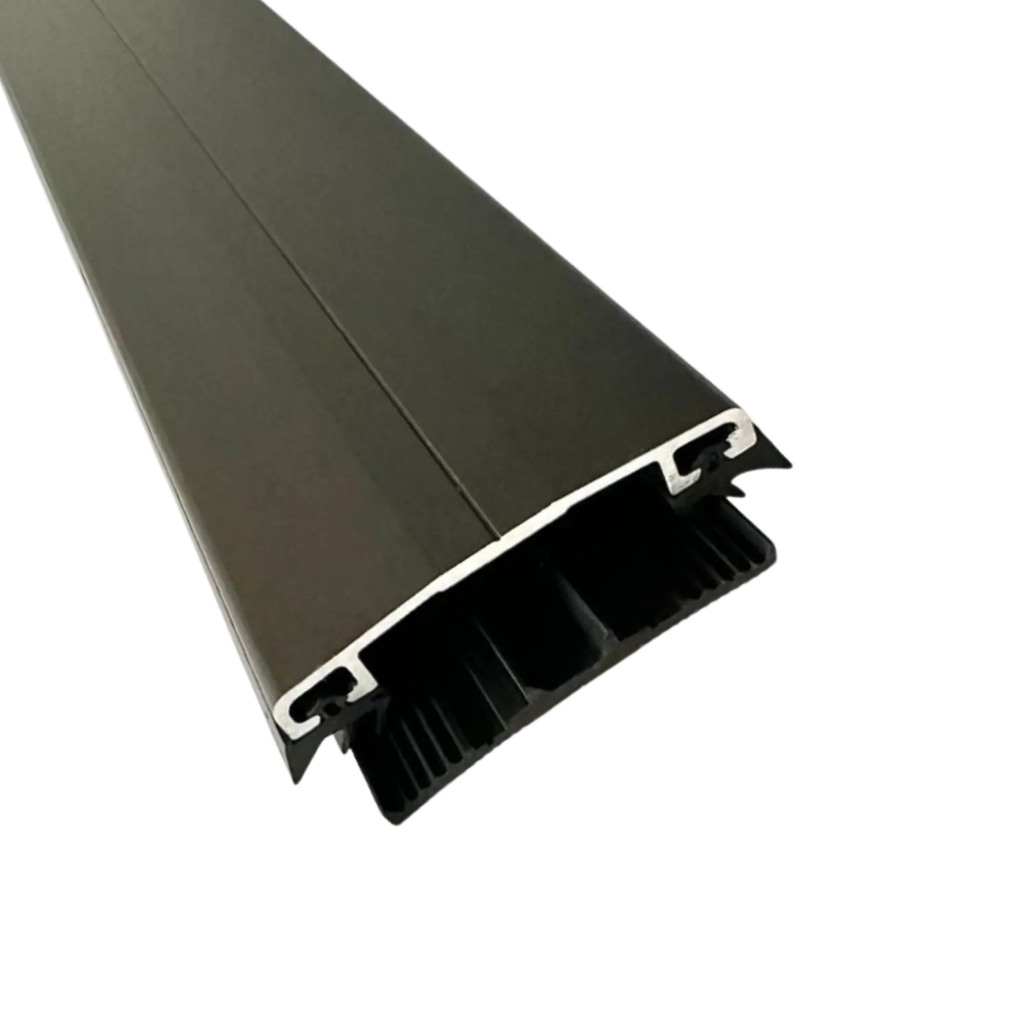 Aluminium klemmeprofil - anodiseret, med gummipakninger, brun