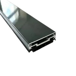 Aluminium klemmeprofil - anodiseret, med deksel og tetninger, antrasitt