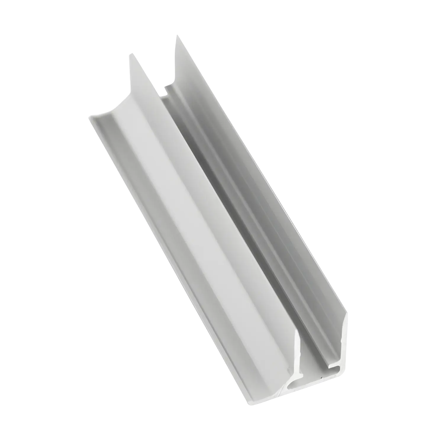 Aluminium F-profil - anodiseret, sølv (6-16mm)