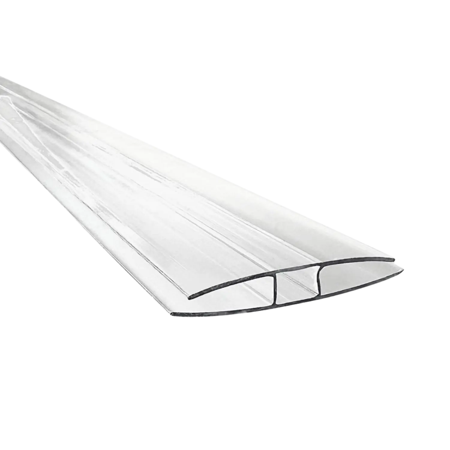 Plast H-profil - klar (4-32mm)