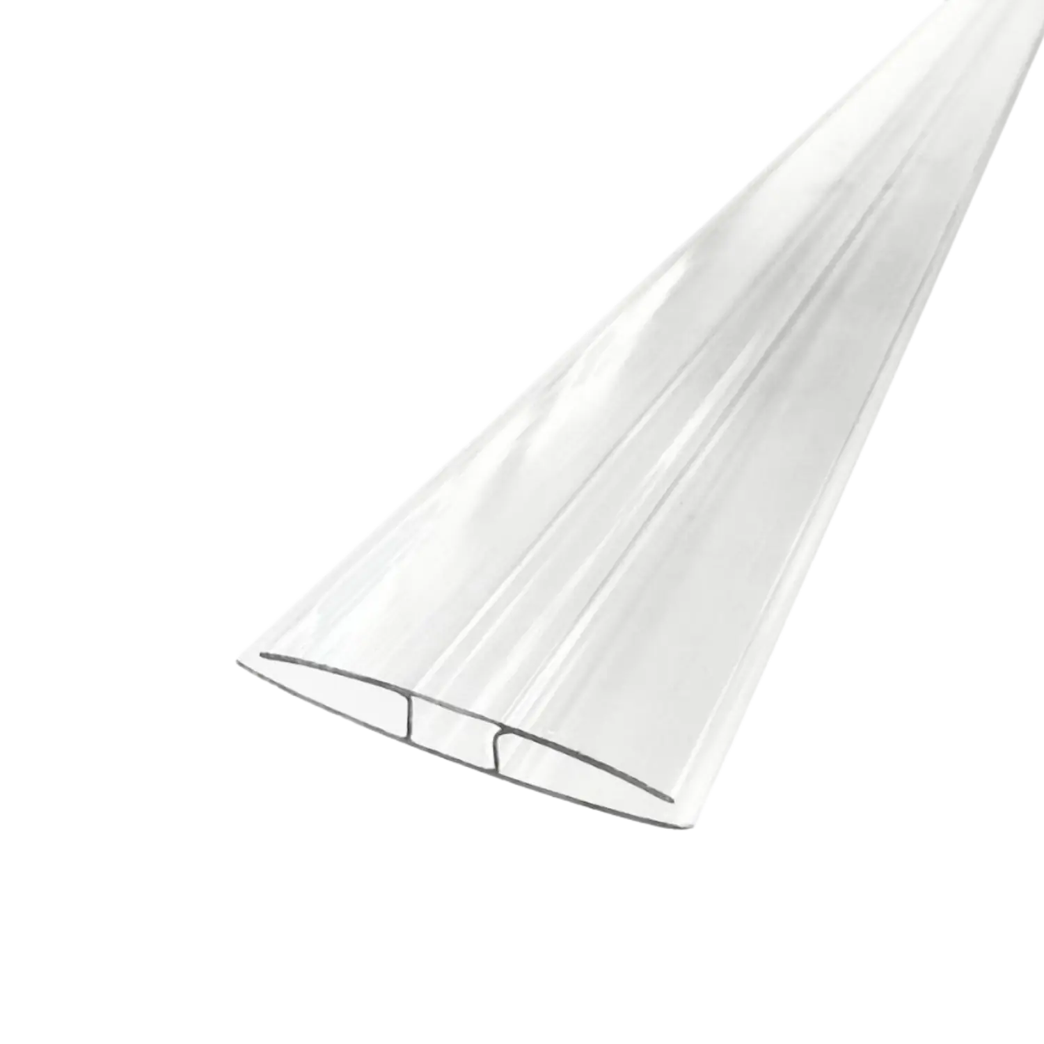 Plast H-profil - klar (4-32mm) - Billede 2