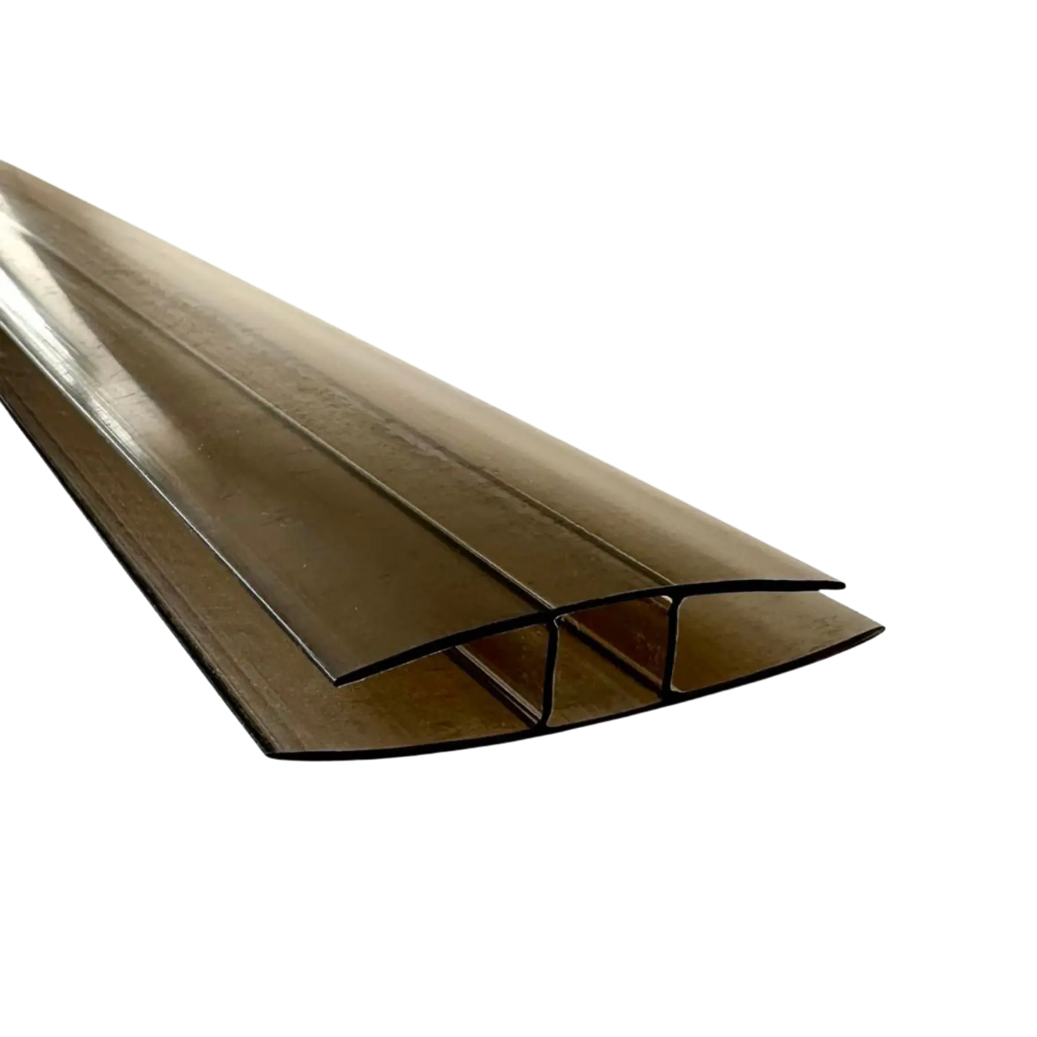 Plast H-profil - bronse (4-16mm)