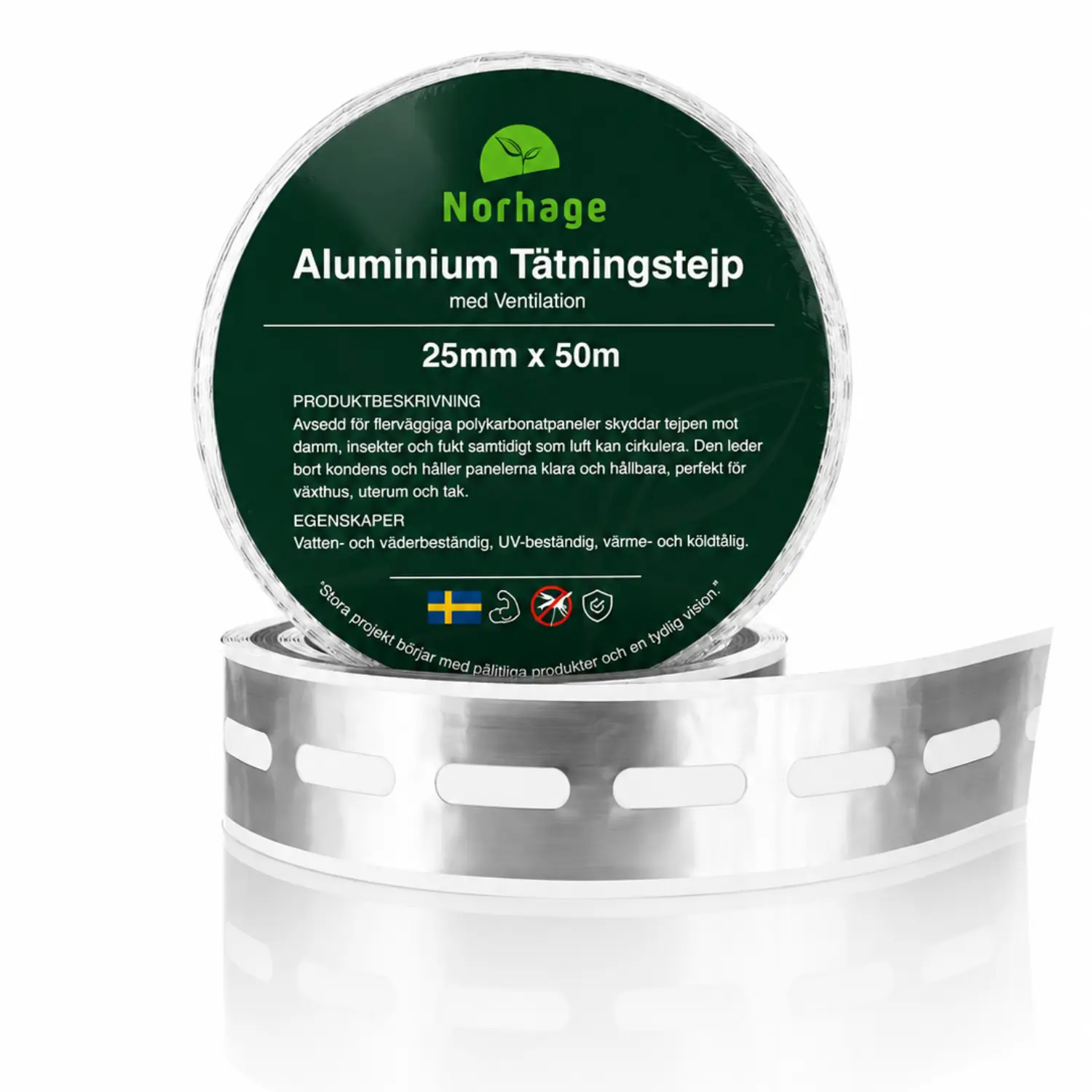 Diffusjonstape i aluminium (25mm - 60mm) - Image 3