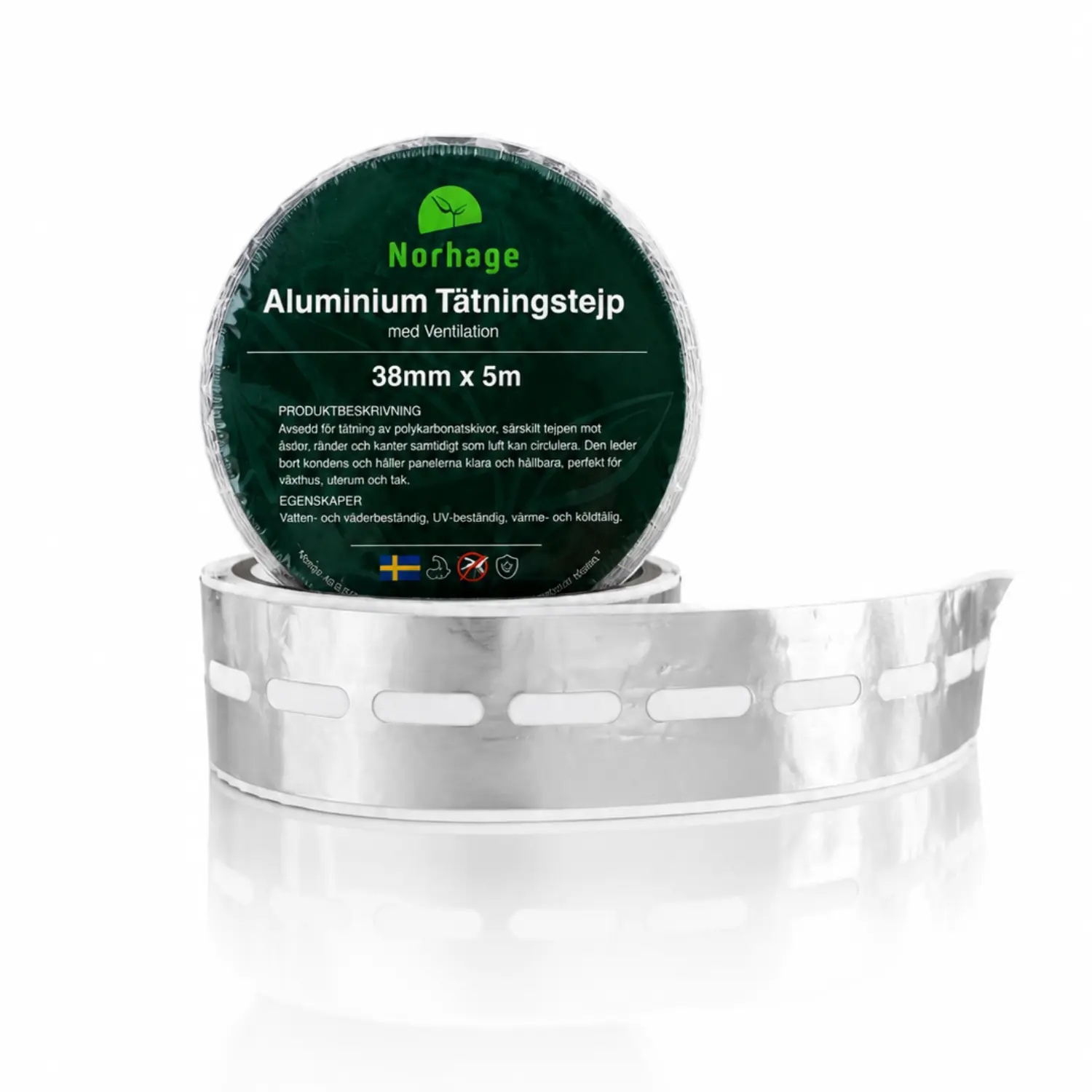 Diffusjonstape i aluminium (25mm - 60mm) - Image 2