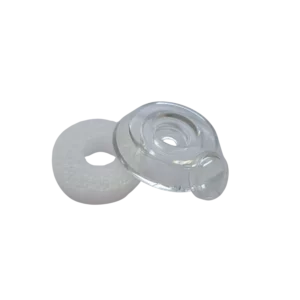 Plastskiver med hette - klar plast (25 stk)