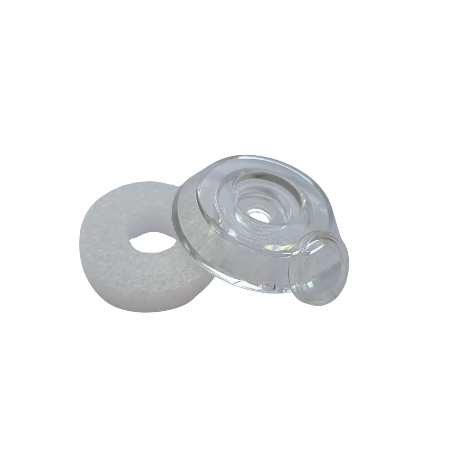 Plastskiver med hette - klar plast (25 stk)